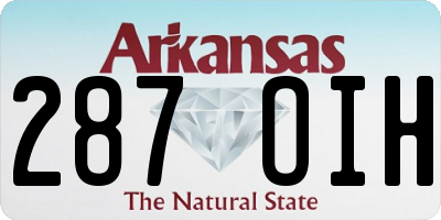 AR license plate 287OIH
