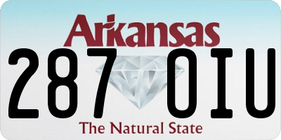 AR license plate 287OIU