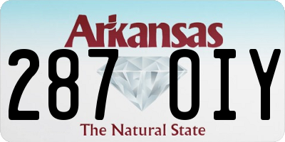 AR license plate 287OIY