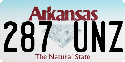 AR license plate 287UNZ