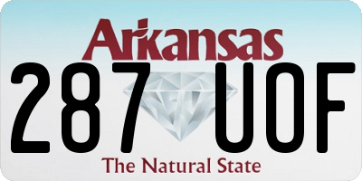 AR license plate 287UOF