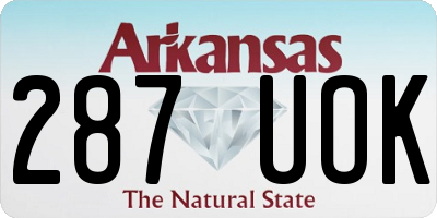 AR license plate 287UOK