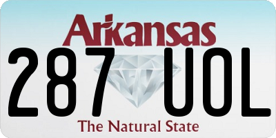 AR license plate 287UOL