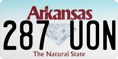 AR license plate 287UON