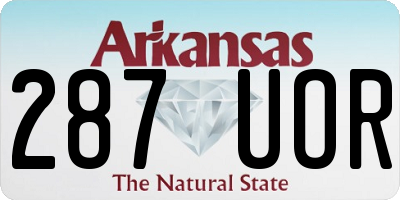 AR license plate 287UOR