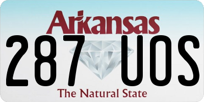 AR license plate 287UOS