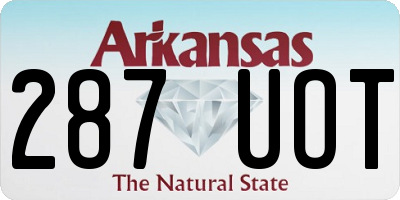 AR license plate 287UOT