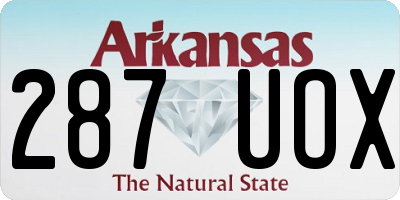 AR license plate 287UOX