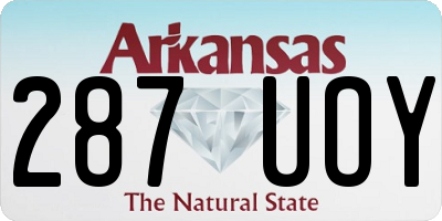 AR license plate 287UOY