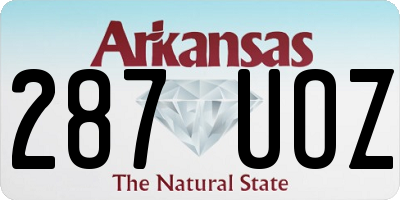 AR license plate 287UOZ