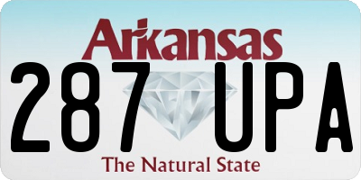 AR license plate 287UPA
