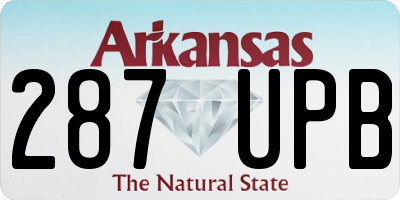 AR license plate 287UPB