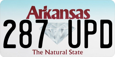 AR license plate 287UPD