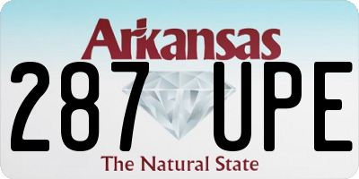 AR license plate 287UPE