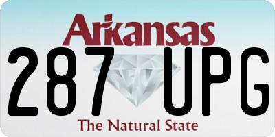 AR license plate 287UPG