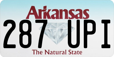 AR license plate 287UPI