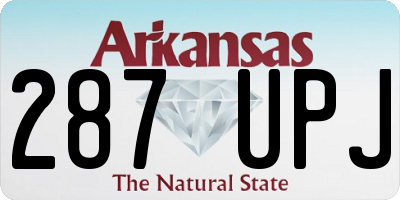 AR license plate 287UPJ