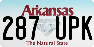 AR license plate 287UPK