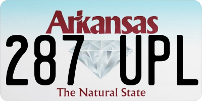 AR license plate 287UPL