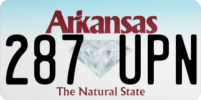 AR license plate 287UPN