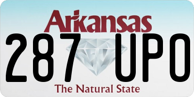 AR license plate 287UPO