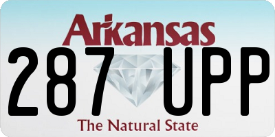 AR license plate 287UPP