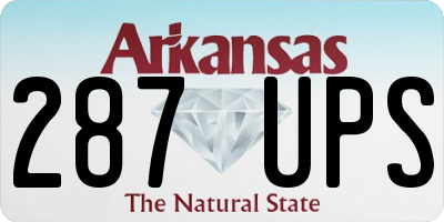 AR license plate 287UPS