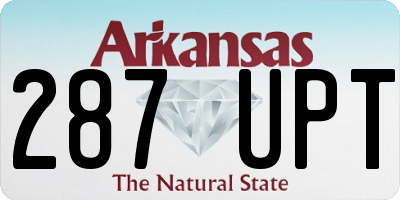 AR license plate 287UPT