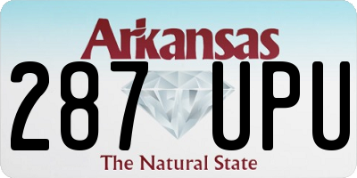 AR license plate 287UPU