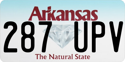 AR license plate 287UPV