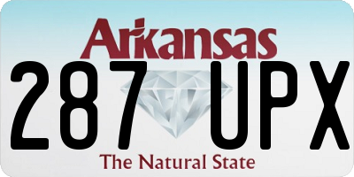 AR license plate 287UPX