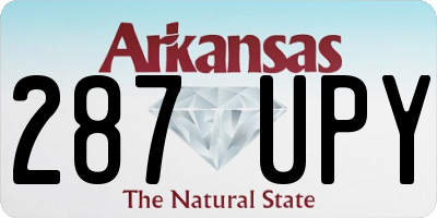 AR license plate 287UPY