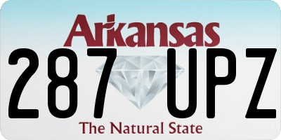 AR license plate 287UPZ