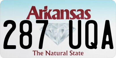 AR license plate 287UQA