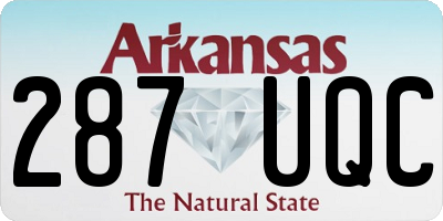 AR license plate 287UQC