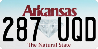 AR license plate 287UQD