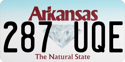AR license plate 287UQE