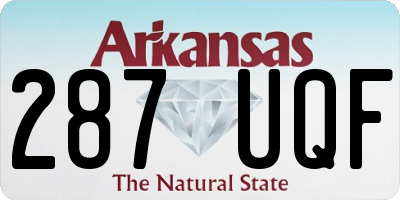 AR license plate 287UQF