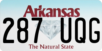 AR license plate 287UQG
