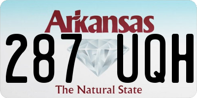 AR license plate 287UQH