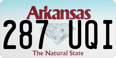 AR license plate 287UQI