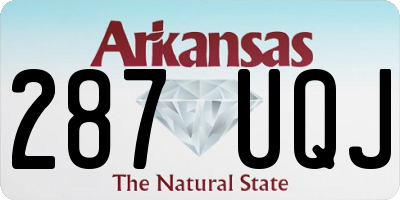 AR license plate 287UQJ