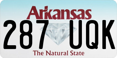 AR license plate 287UQK