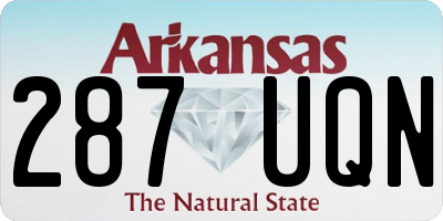 AR license plate 287UQN