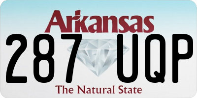 AR license plate 287UQP