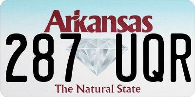 AR license plate 287UQR