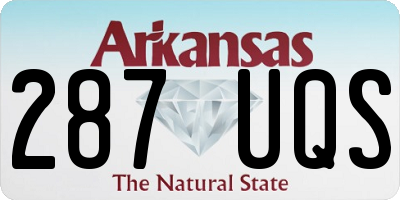 AR license plate 287UQS