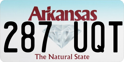 AR license plate 287UQT