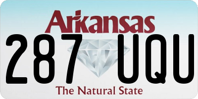 AR license plate 287UQU