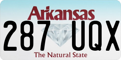 AR license plate 287UQX